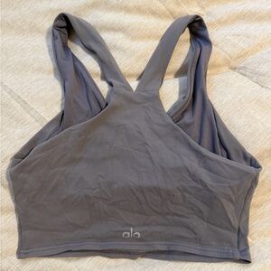 ALO Yoga High Neck Sports Bra - Charcoal